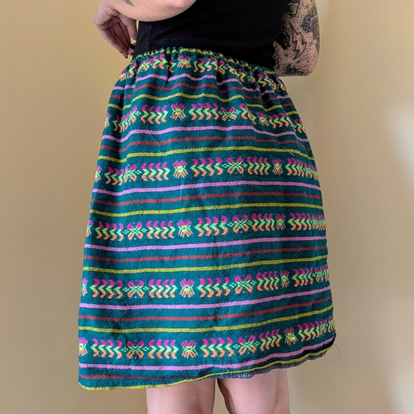 Vintage Colorful Striped Skirt - Picture 4 of 6